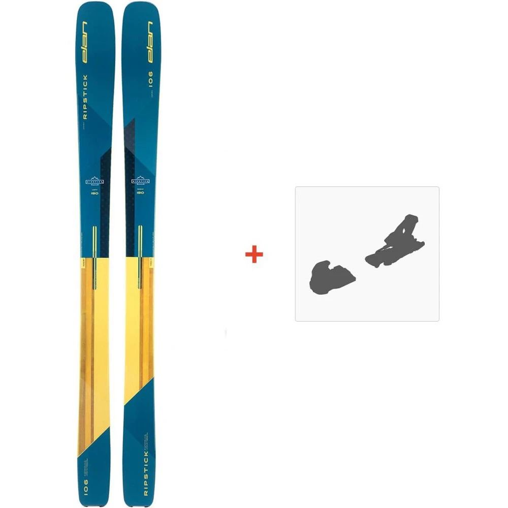 Ski Elan Ripstick 106 2022 + Fixations De Ski 1 Ski Elan Ripstick 106 2022 + Fixations De Ski